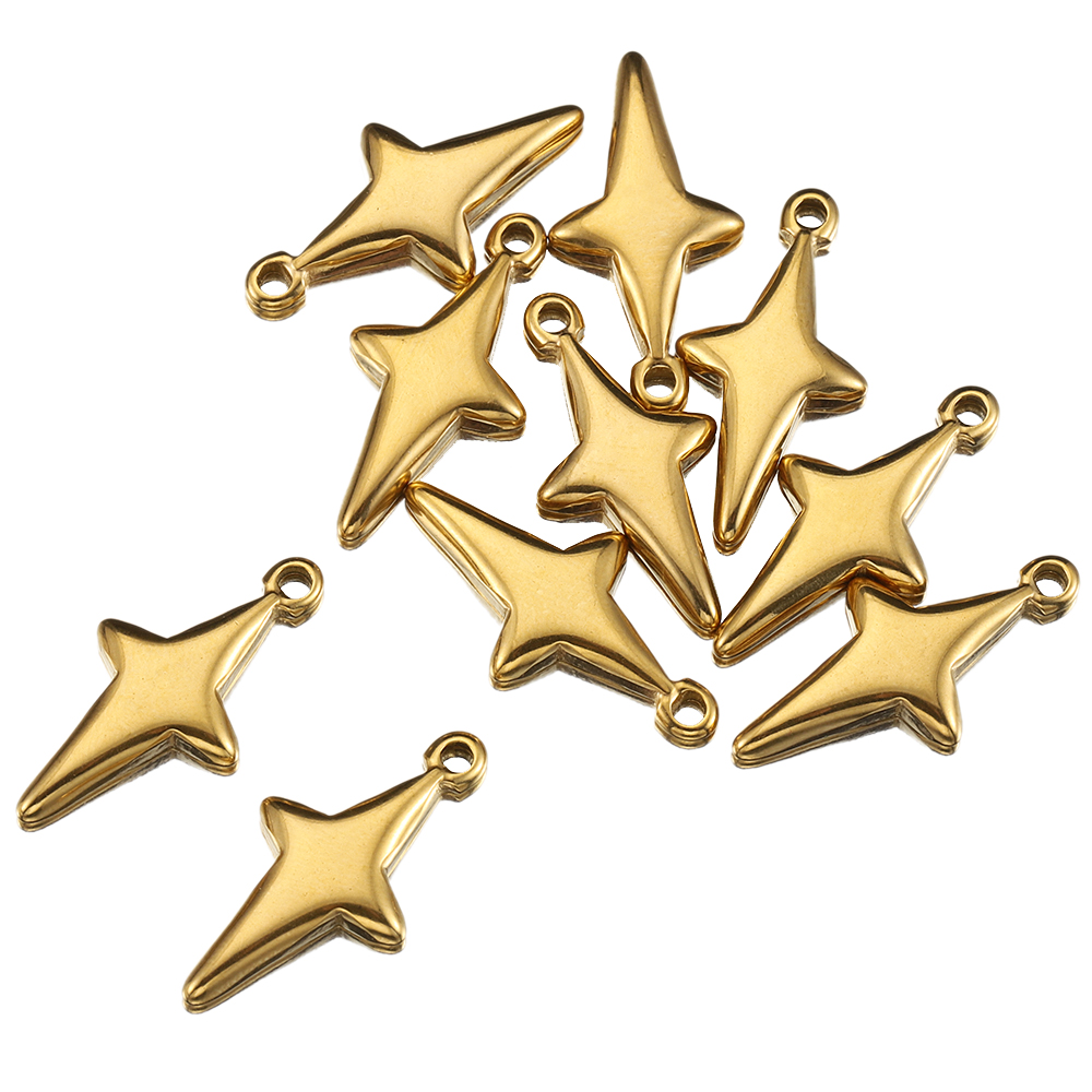 Vintage Fashion Necklace - 5 Pieces Stainless Steel Vintage Star