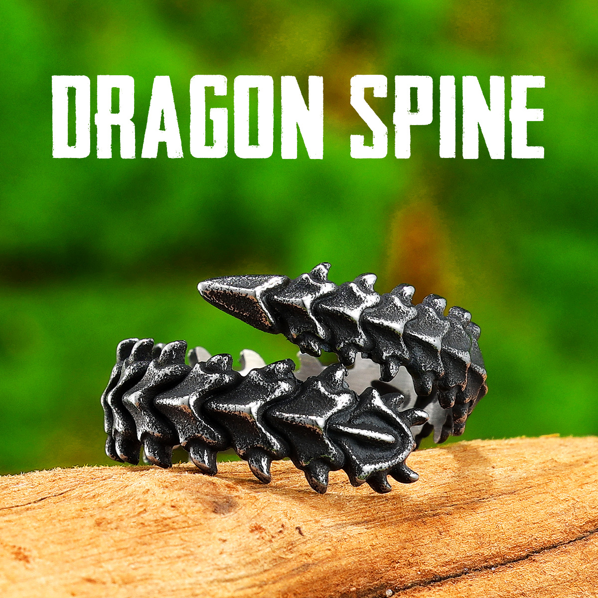 Vintage Fashion Stuff - Eivil Dragon Spine Men Rings Stainless