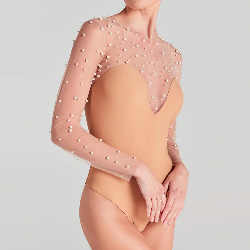 Vintage Fashion Club - Sexy Bead Patchwork Slim Club Jumpsuit