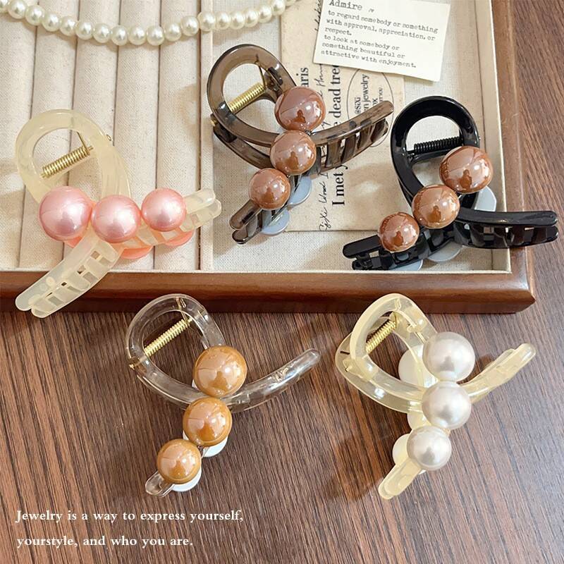 Korean Pearl Cross Hair Claws  - Vintage Fashion Ai avis et prix