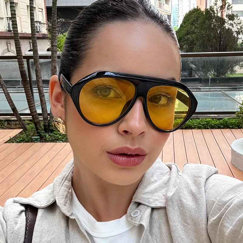 Fashion Oversized Pilot Sungla - Vintage Fashion Streetwear avis et prix