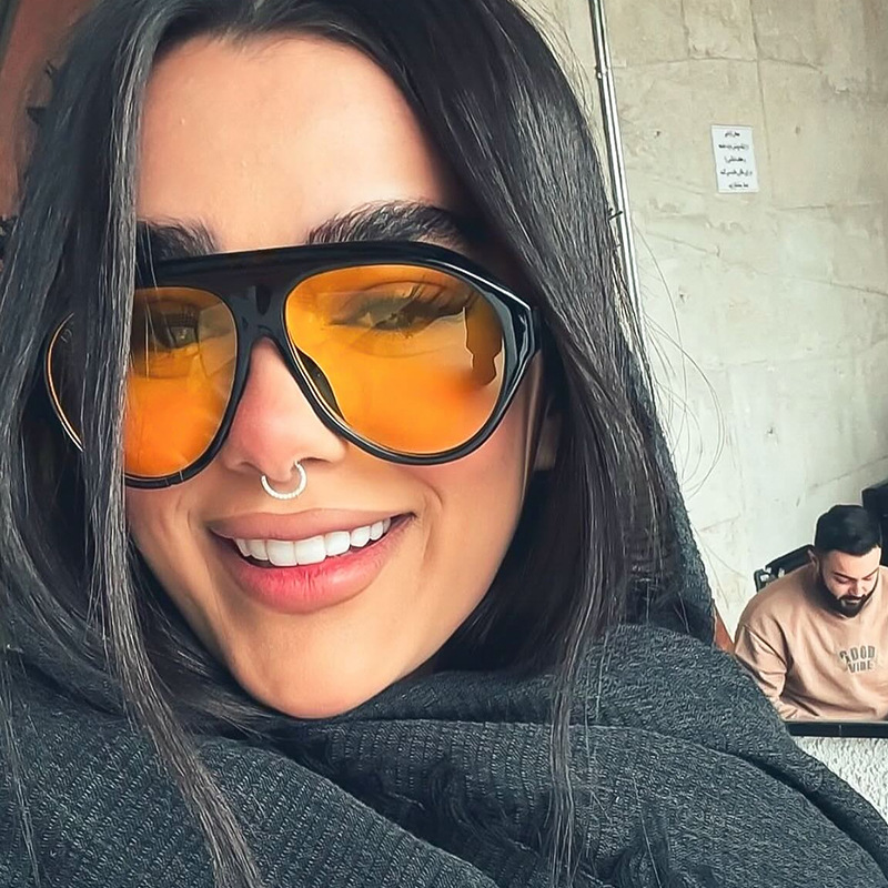 Fashion Oversized Pilot Sungla - Vintage Fashion Streetwear avis et prix