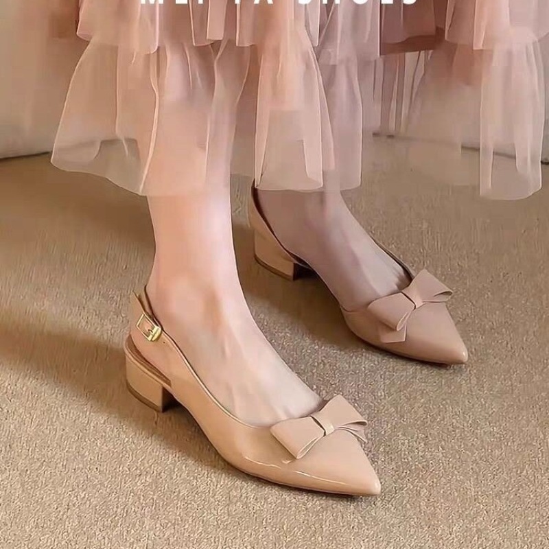 Bow Gentle Medium Heel Baotou  - Vintage And Modern Fashion avis et prix