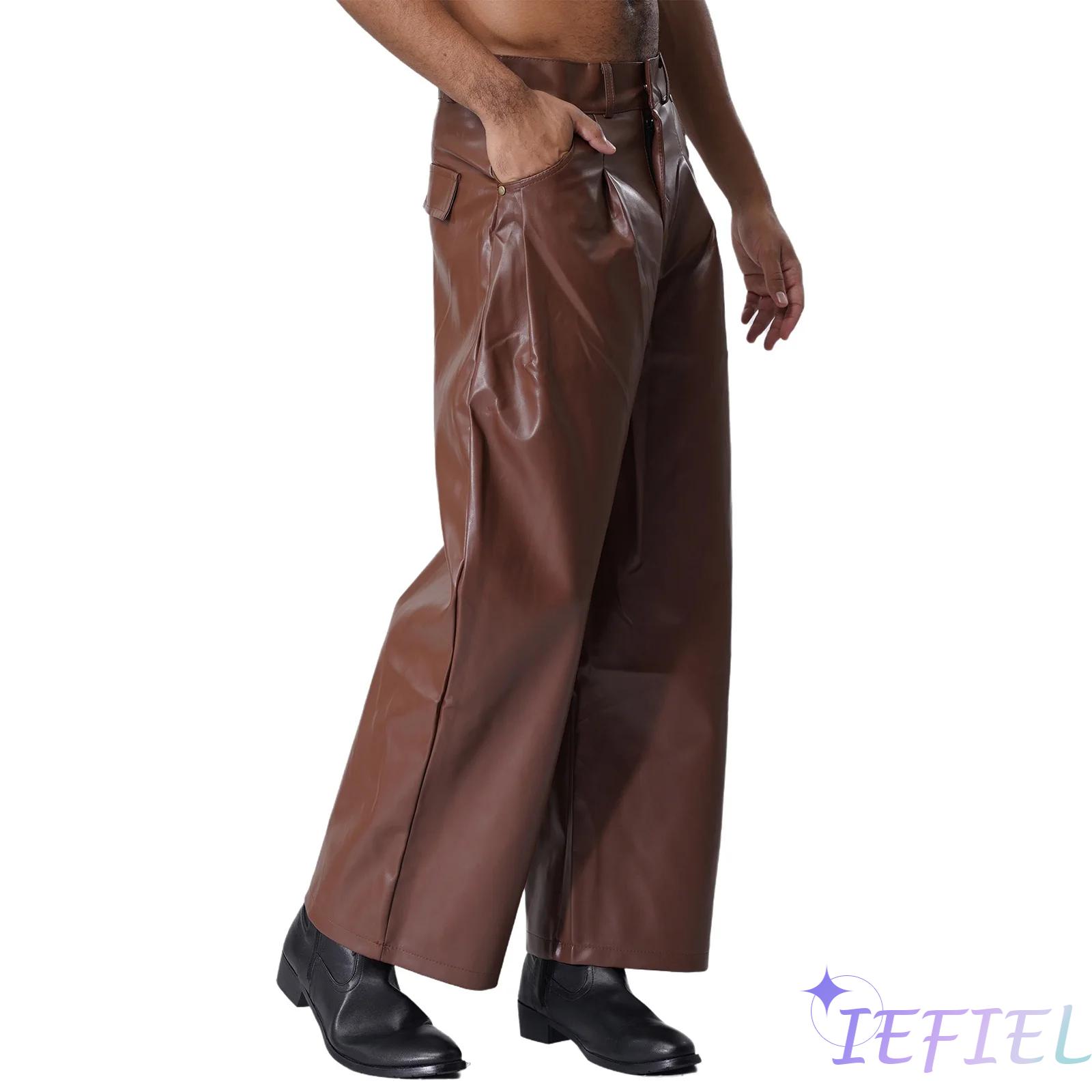 Mens Fashionable Matte Faux Le - Vintage Fashion Club avis et prix