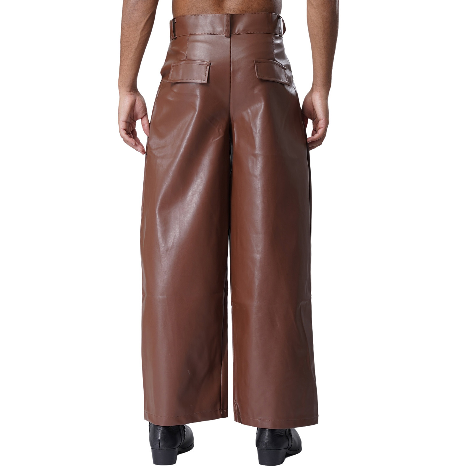 Mens Fashionable Matte Faux Le - Vintage Fashion Club avis et prix