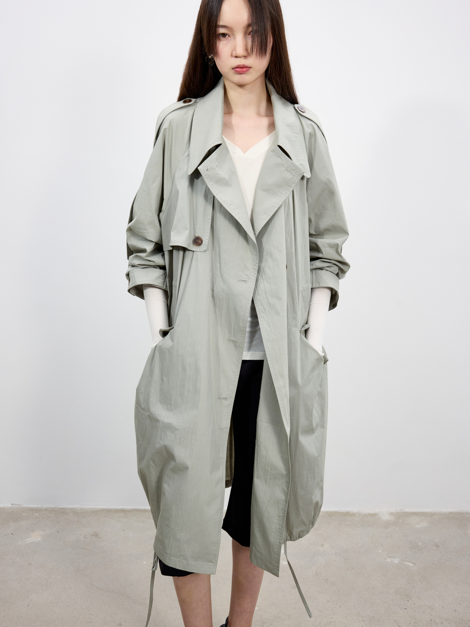 Retro Loose Fit Long Coat Vint - Vintage Windbreaker Nylon avis et prix