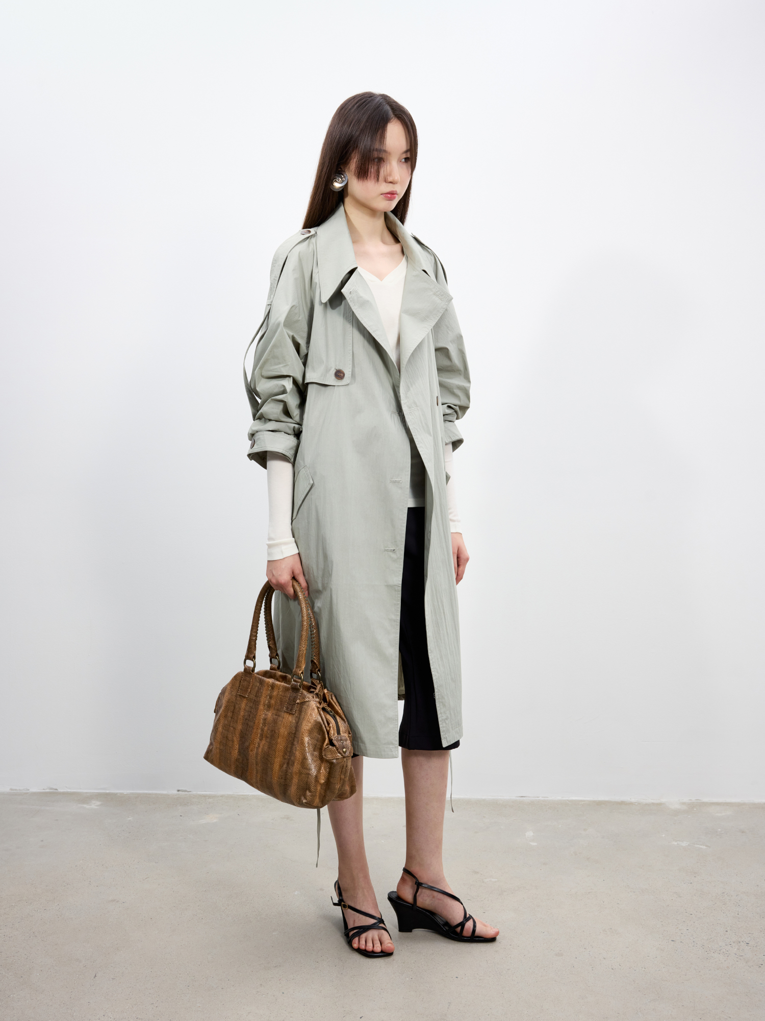 Retro Loose Fit Long Coat Vint - Vintage Windbreaker Nylon avis et prix