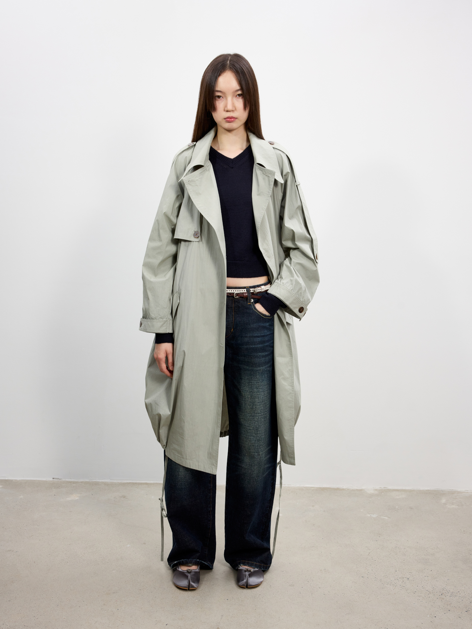 Retro Loose Fit Long Coat Vint - Vintage Windbreaker Nylon avis et prix