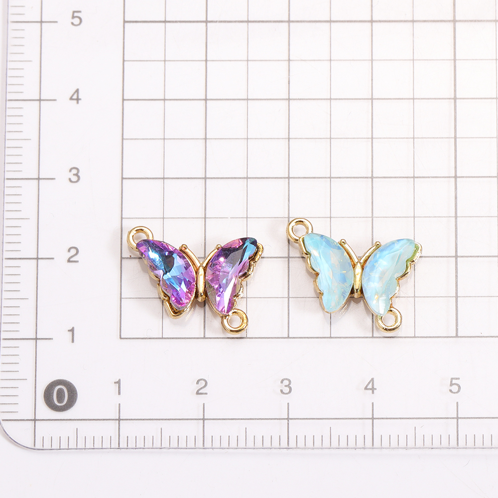 10Pcs Crystal Glass Butterfly  - Vintage Fashion Necklace avis et prix