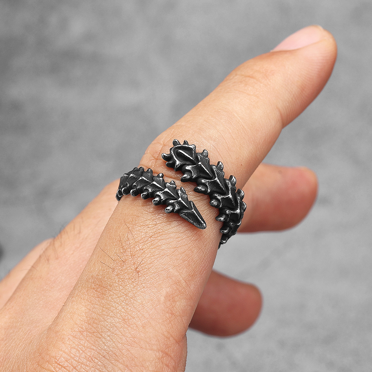 Eivil Dragon Spine Men Rings S - Vintage Fashion Stuff avis et prix