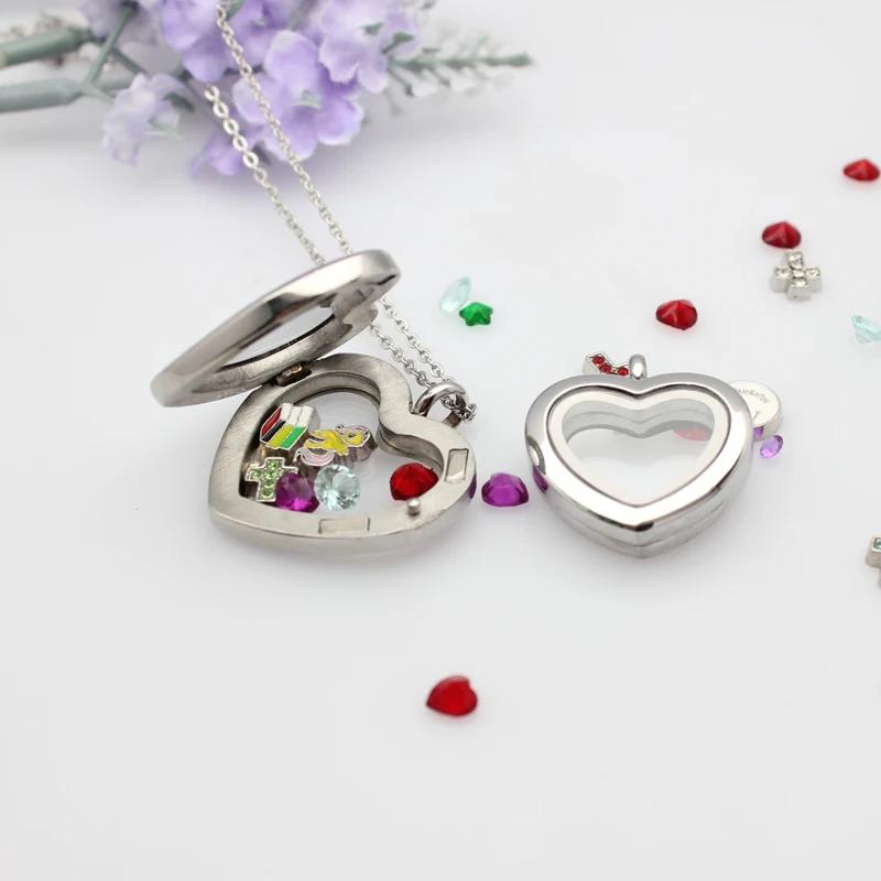 24mm 30mm heart Floating Locke - Vintage Fashion Necklace avis et prix