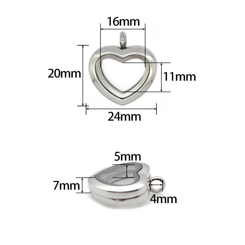 24mm 30mm heart Floating Locke - Vintage Fashion Necklace avis et prix