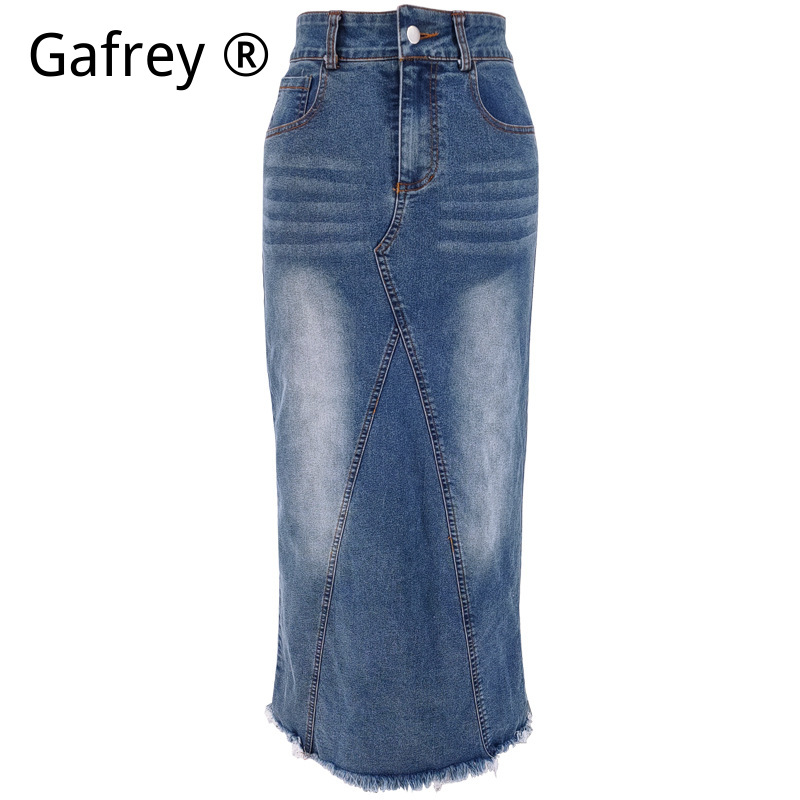 Women Denim Midi Skirt High Wa - Vintage Fashion Streetwear avis et prix
