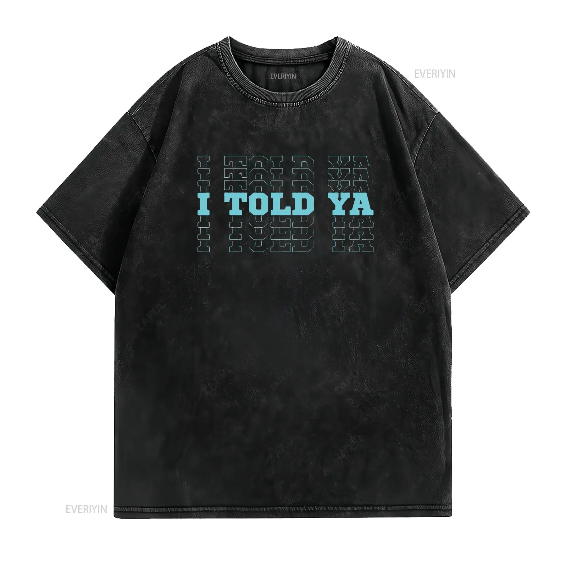 Funny Cute I Told Ya Cyan Blue - Vintage Fashion Font avis et prix