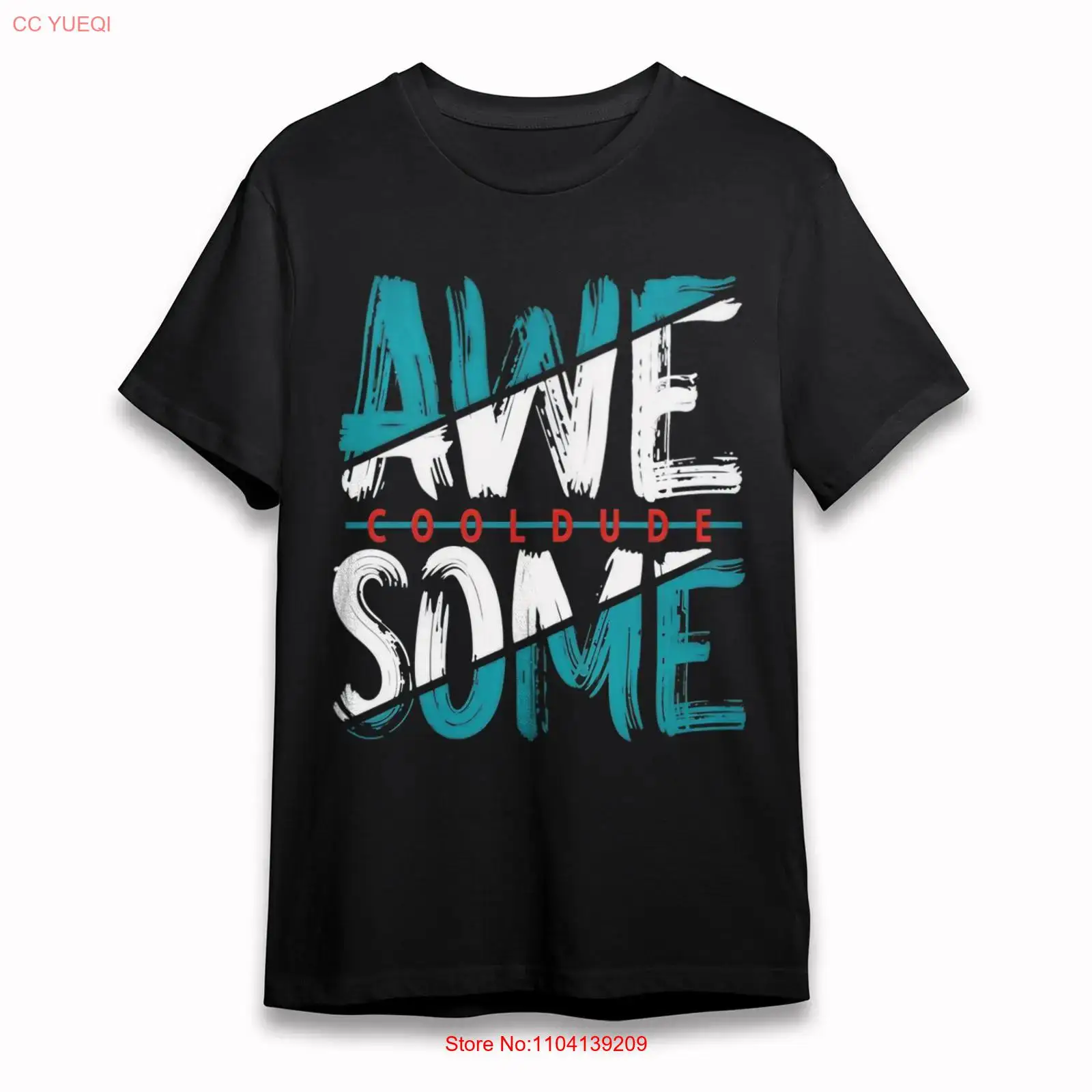 Men's T shirt With Bold AWESOM - Vintage Fashion Font avis et prix