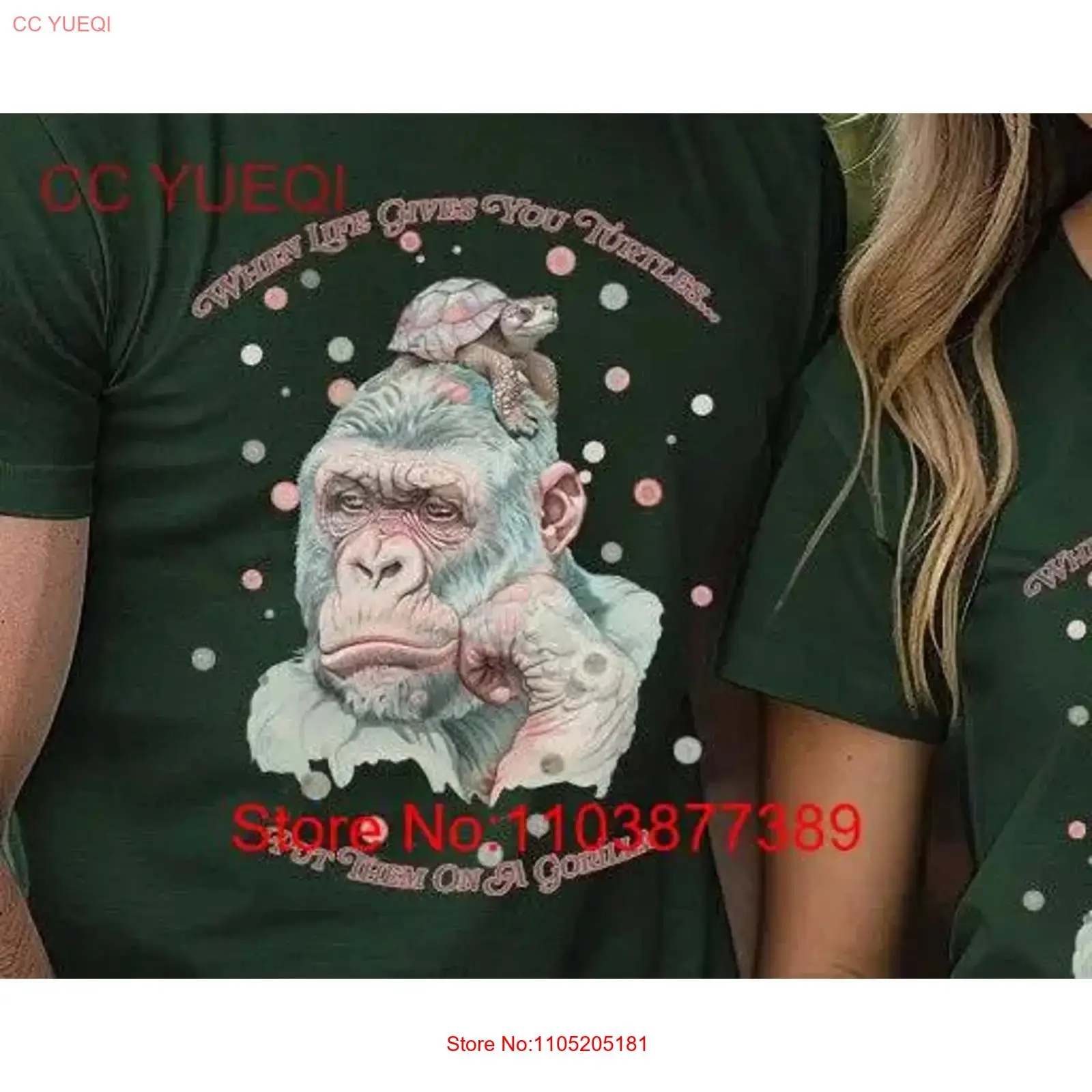Gorilla T Shirt Turtle Funny W - Vintage Fashion Stuff avis et prix