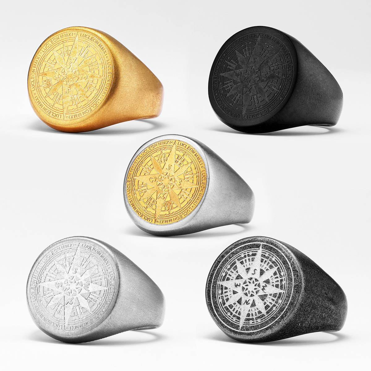 Simple Compass Men Rings Stain - Vintage Fashion Stuff avis et prix
