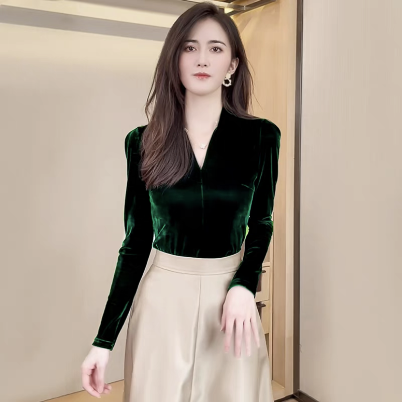 Fashion elegant V-neck long sl - Vintage Fashion Streetwear avis et prix