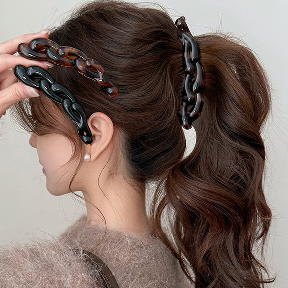 Acrylic Twisted Hair Clip Bana - Vintage Fashion Ai avis et prix