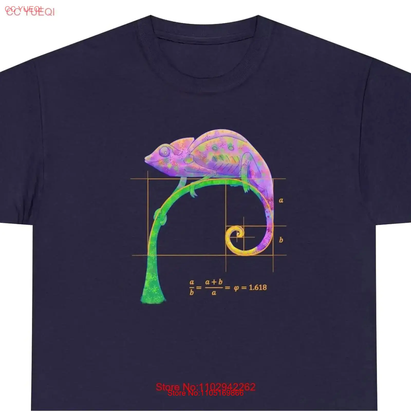 Fibonacci Chameleon T shirt UK - Vintage Fashion Uk avis et prix