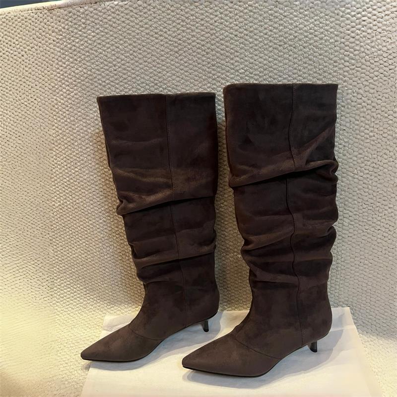 Suede Slouch Knee High Boots W - Vintage And Modern Fashion avis et prix