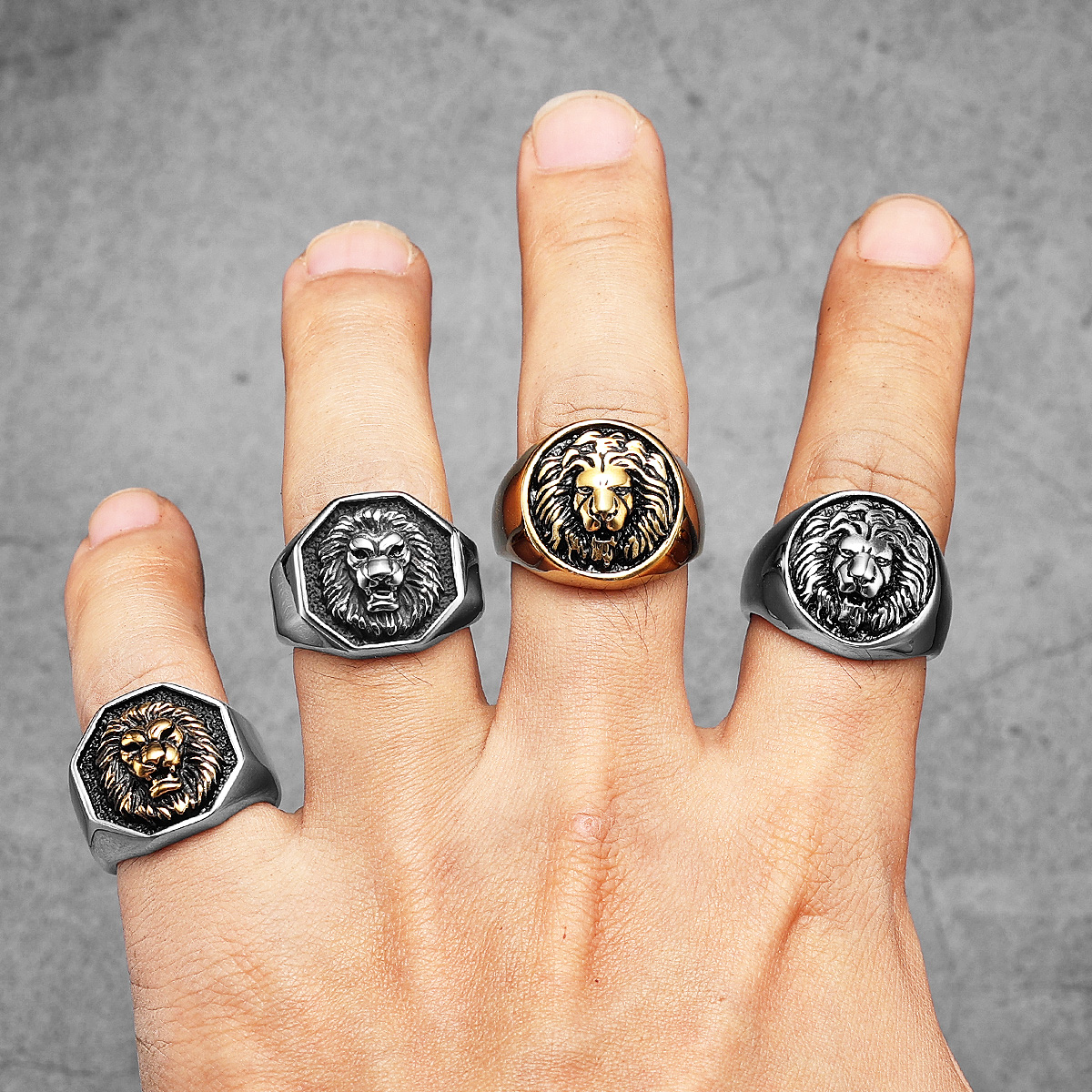 Luxury Lion King Animal Men Ri - Vintage Fashion Stuff avis et prix
