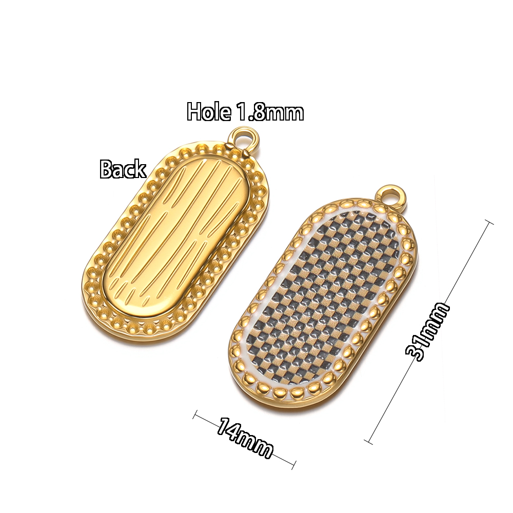 4pcs Stainless Steel Gold Oval - Vintage Fashion Necklace avis et prix