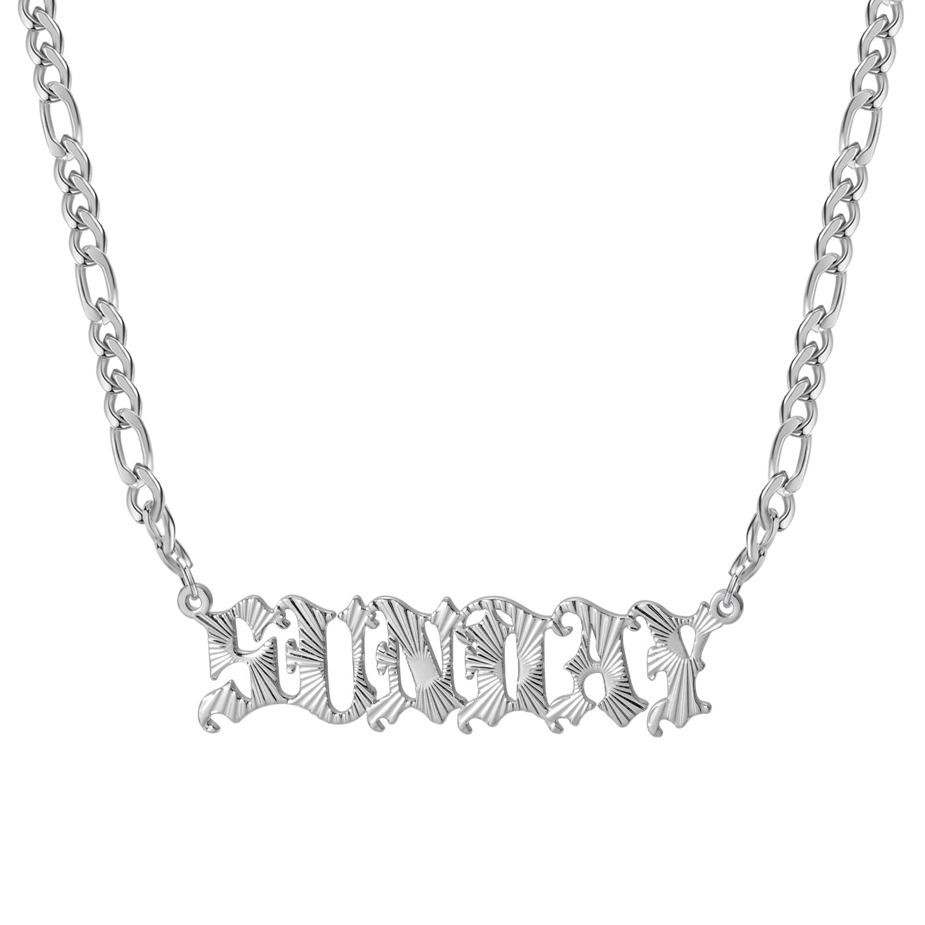 Custom Name Necklace Gold Plat - Vintage Fashion Font avis et prix