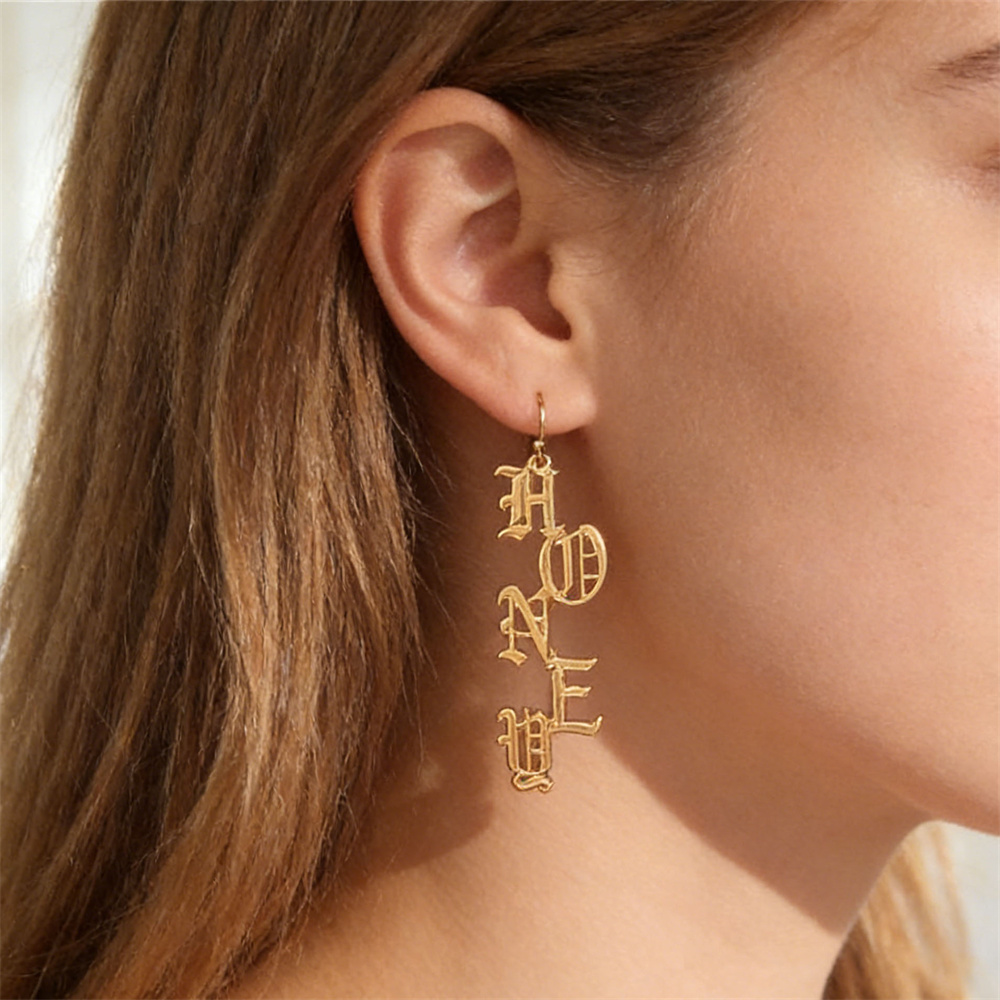 Super Unique Gold Color Gold E - Vintage Fashion Font avis et prix