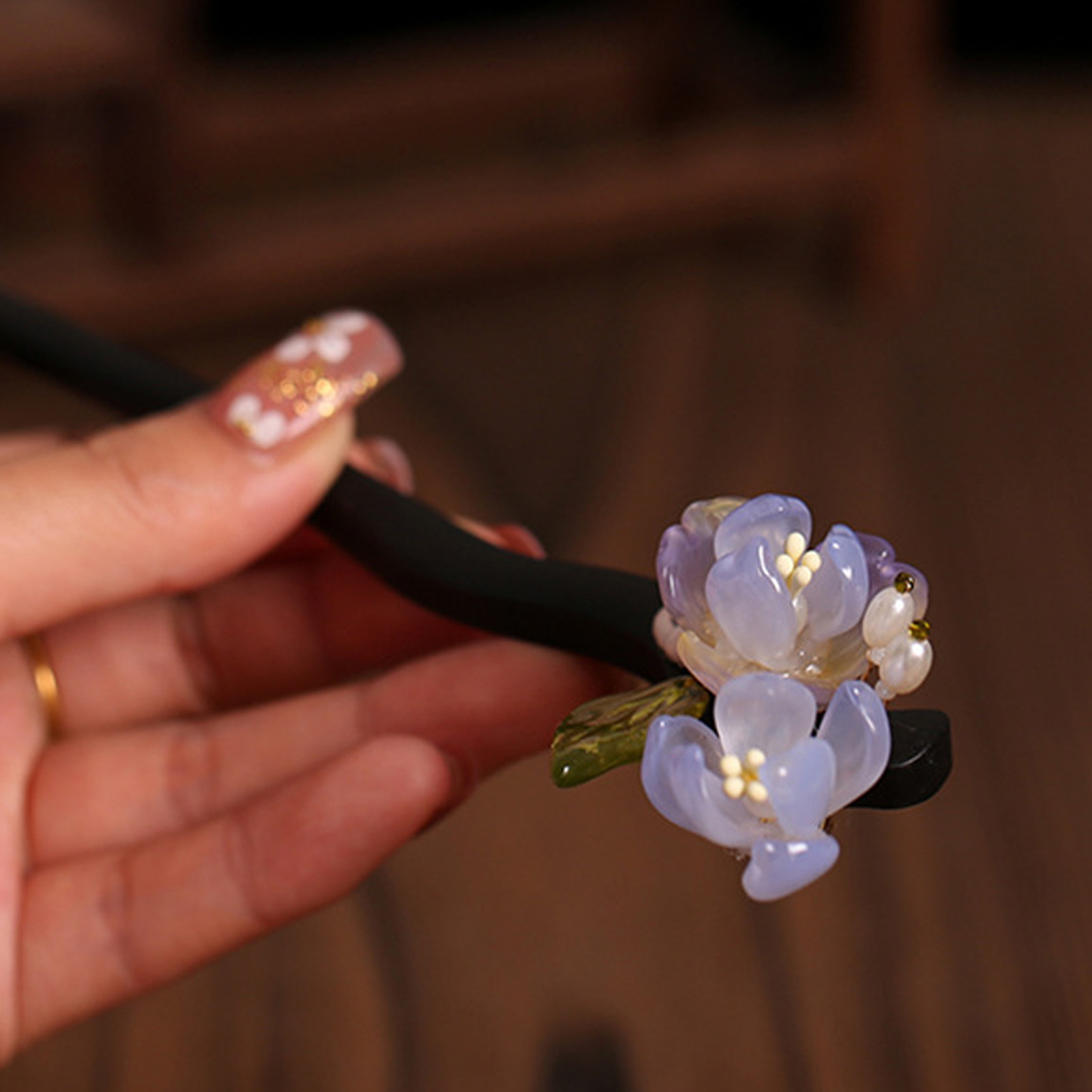 Vintage Wooden Flower Hairpin  - Vintage Fashion Shop avis et prix