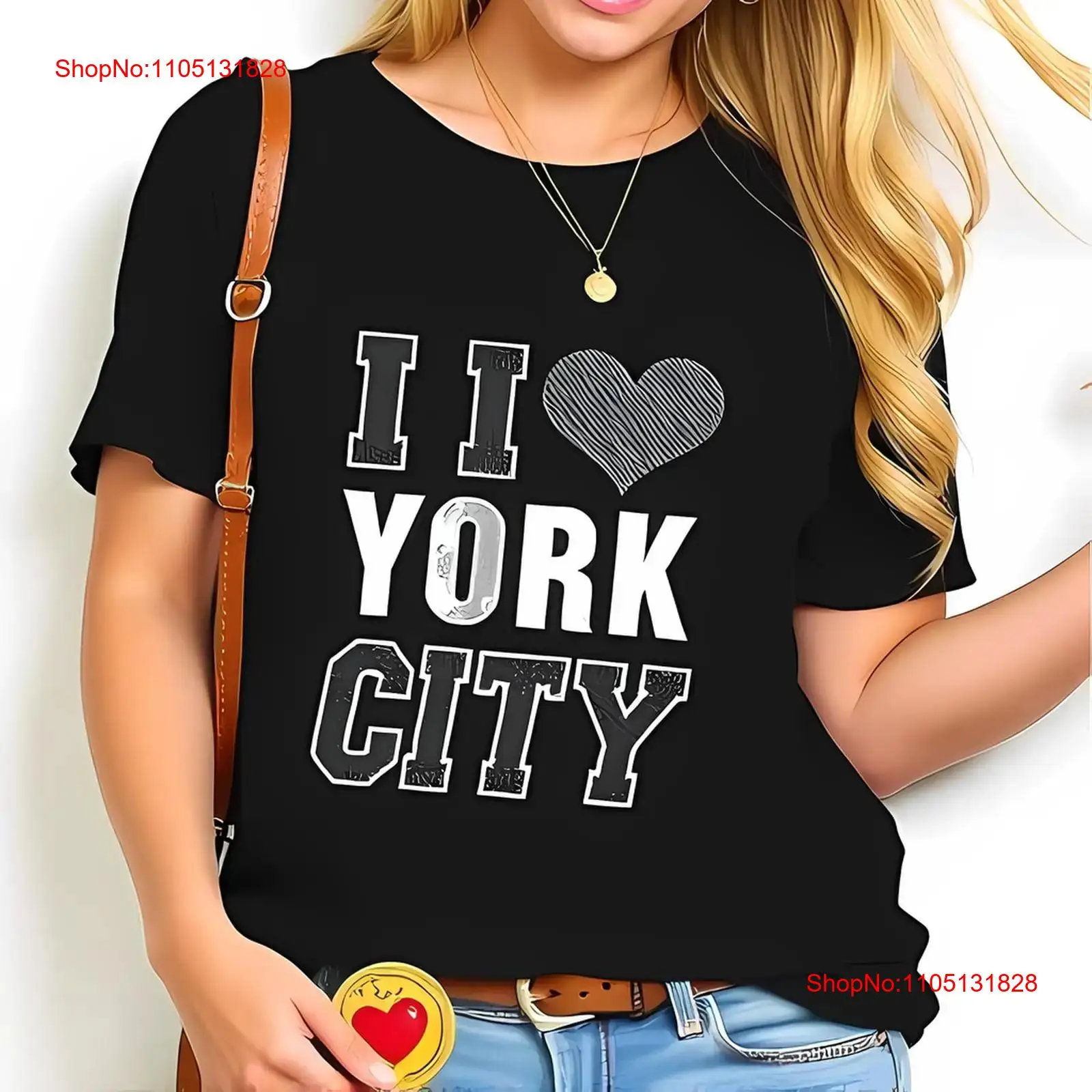 Stylish Black T Shirt I Love Y - Vintage Fashion Font avis et prix